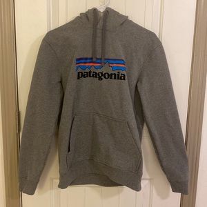Small Patagonia gray hoodie